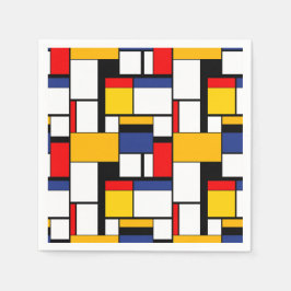 Mondriaan Geometric Minimalist Comopsition Modern Servet