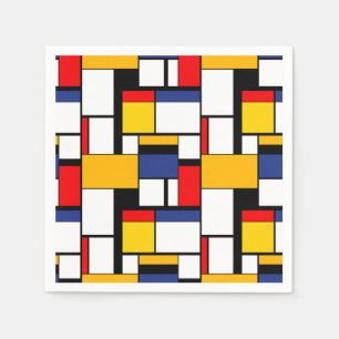 Mondriaan Geometric Minimalist Comopsition Modern Servet