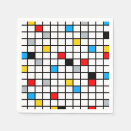 Mondriaan Geometric Minimalist Comopsition Modern Servet