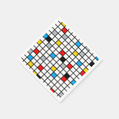 Mondriaan Geometric Minimalist Comopsition Modern Servet (Hoek)