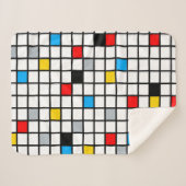 Mondriaan Geometric Minimalist Comopsition Modern Sherpa Deken (Voorkant (horizontaal))