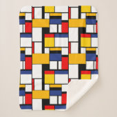 Mondriaan Geometric Minimalist Comopsition Modern Sherpa Deken (Voorkant)