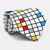 Mondriaan Geometric Minimalist Comopsition Modern Stropdas (Opgerold)