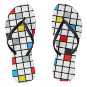 Mondriaan Geometric Minimalist Comopsition Modern Teenslippers (Voetbed)