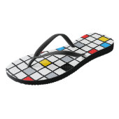 Mondriaan Geometric Minimalist Comopsition Modern Teenslippers (Schuin)
