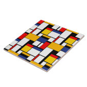 Mondriaan Geometric Minimalist Comopsition Modern Tegeltje (Zijkant)