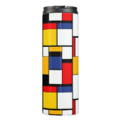 Mondriaan Geometric Minimalist Comopsition Modern Thermosbeker (Achterkant)