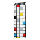 Mondriaan Geometric Minimalist Comopsition Modern Thermosbeker (Gedraaid links)