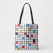 Mondriaan Geometric Minimalist Comopsition Modern Tote Bag (Voorkant)