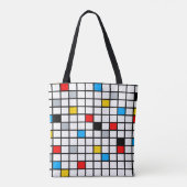 Mondriaan Geometric Minimalist Comopsition Modern Tote Bag (Achterkant)