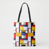 Mondriaan Geometric Minimalist Comopsition Modern Tote Bag (Voorkant)