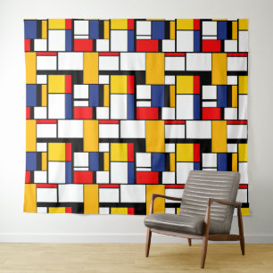 Mondriaan Geometric Minimalist Comopsition Modern Wandkleed
