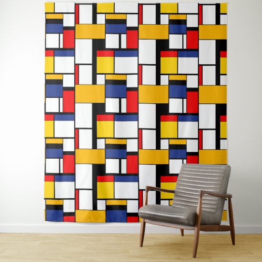 Mondriaan Geometric Minimalist Comopsition Modern Wandkleed (In situ)