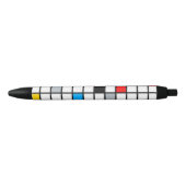 Mondriaan Geometric Minimalist Comopsition Modern Zwarte Inkt Pen (Voorkant)