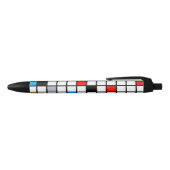 Mondriaan Geometric Minimalist Comopsition Modern Zwarte Inkt Pen (Bovenkant)