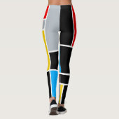 Mondriaan geometrische primaire kleurenrechte lijn leggings (Achterkant)