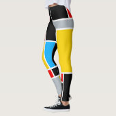 Mondriaan geometrische primaire kleurenrechte lijn leggings (Links)