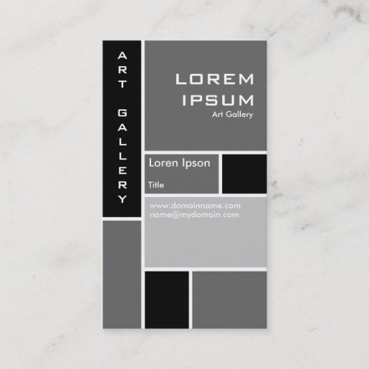 Mondriaan - Gray Visitekaartje (Voorkant)