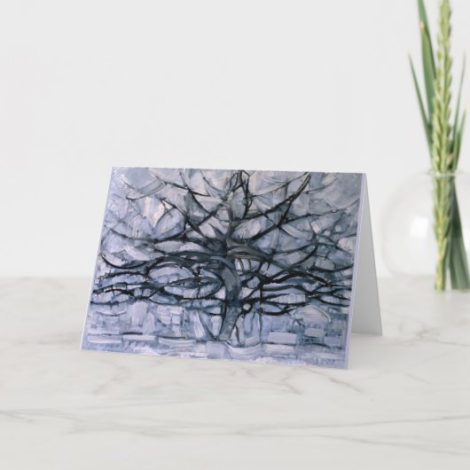 Mondriaan - Grijze boom, beroemd schilderij Kaart (Voorkant)
