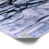 Mondriaan - Grijze boom, beroemd schilderij Poster (Hoek)