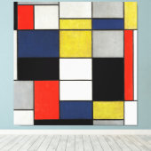 MONDRIAAN - Grote compositie A - 1919-1920 - Canvas Afdruk (Insitu (Houten vloer))