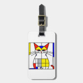 Mondriaan kat bagagelabel (Voorkant verticaal)
