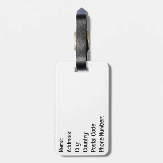 Mondriaan kat bagagelabel (Achterkant verticaal)