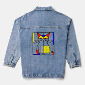 Mondriaan kat denim jacket (Achterkant)