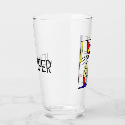 Mondriaan kat glas (Rechts)
