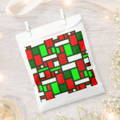 Mondriaan Kerst Moderne Kunst abstract Bedankzakje (Geknipt)