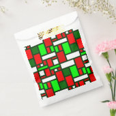 Mondriaan Kerst Moderne Kunst abstract Bedankzakje (Gezegeld)