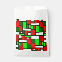 Mondriaan Kerst Moderne Kunst abstract Bedankzakje