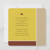 Mondriaan kleurenblokken Afstudeerder Modern Foto  Aankondiging (Achterkant)