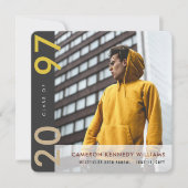 Mondriaan kleurenblokken Afstudeerder Modern Foto  Aankondiging (Voorkant)