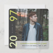 Mondriaan kleurenblokken Afstudeerder Modern Foto  Aankondiging (Voorkant)