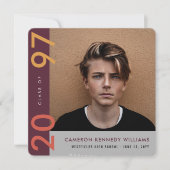 Mondriaan kleurenblokken Afstudeerder Modern Foto  Aankondiging (Voorkant)