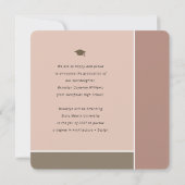 Mondriaan kleurenblokken Afstudeerder Modern Foto Aankondiging (Achterkant)