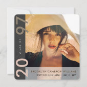 Mondriaan kleurenblokken Afstudeerder Modern Foto Aankondiging (Voorkant)