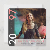 Mondriaan kleurenblokken Afstudeerder Modern Foto  Aankondiging (Voorkant)