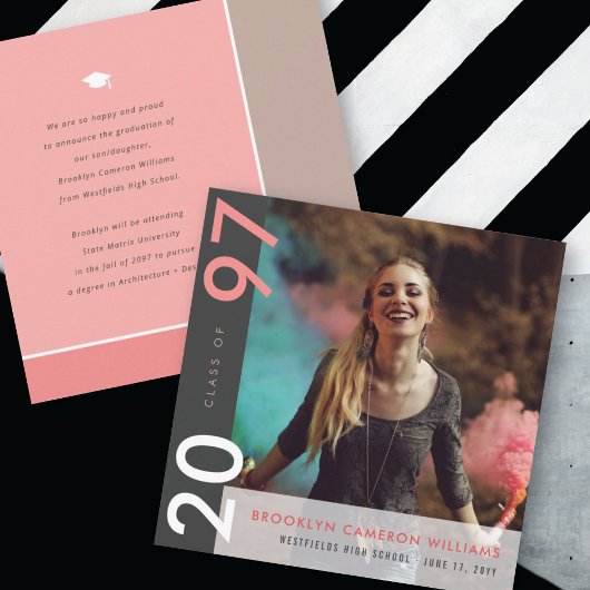 Mondriaan kleurenblokken Afstudeerder Modern Foto  Aankondiging