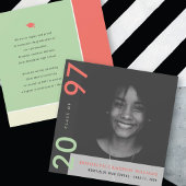 Mondriaan kleurenblokken Afstudeerder Modern Foto  Aankondiging