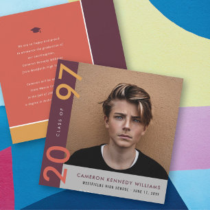 Mondriaan kleurenblokken Afstudeerder Modern Foto  Aankondiging