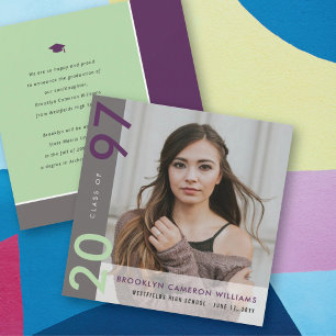 Mondriaan kleurenblokken Afstudeerder Modern Foto  Aankondiging