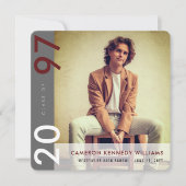 Mondriaan kleurenblokken Afstudeerder Modern Foto  Aankondiging (Voorkant)