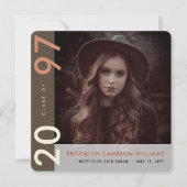 Mondriaan kleurenblokken Afstudeerder Modern Foto Aankondiging (Voorkant)