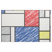 Mondriaan Krabbeltjes Minimalistisch De Stijl Mode Stof (Fat Quarter)