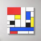 Mondriaan Lijnen Verpakt Canvas 12" x 12" (Voorkant)