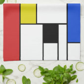 Mondriaan Lines Kitchen Towel 16 x 24 inch Theedoek (Gevouwen)