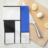 Mondriaan Lines Kitchen Towel 16 x 24 inch Theedoek (Quarter Fold)