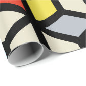 Mondriaan Mania Retro Cadeaupapier (Rol Hoek)